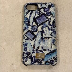 Swarovski Crystal Blue and Silver Phone Case